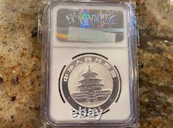 1993 1 oz 10 Yuan Chine Pièce en Argent Panda Grande Date MS 69