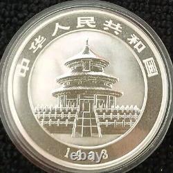 1993 Chine Panda Argent (2) 1oz 10 Yuan & 5 Yuan Cuivre Épreuve/Monnaie Lot 3 Pièces