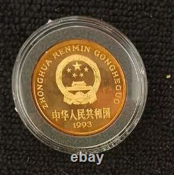 1993 Chine Panda Argent (2) 1oz 10 Yuan & 5 Yuan Cuivre Épreuve/Monnaie Lot 3 Pièces