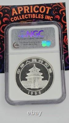 1996 NGC MS67 Monnaie en argent de 10 Yuan 1 oz. 999 Panda de Chine 10 YN Grande Date MS67