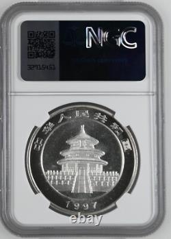 1997 Chine 10 Yuan Panda 1 oz Pièce d'Argent NGC MS66 Grande Date 6887052