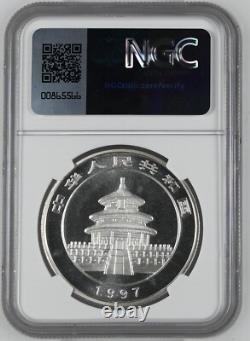 1997 Chine 10 Yuan Panda 1 oz Pièce en Argent NGC MS68 Grande Date 6887053