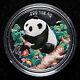1998 Chine 10 Yuan 1 Oz Ag. 999 Pièce D'argent Panda Colorée Coa