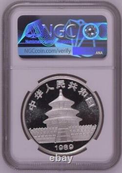 1Pcs NGC MS69 1989 Chine 10 Yuan Panda Pièce d'argent 1 Oz Pièce d'argent Panda