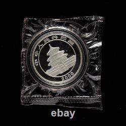 2000 Chine Panda 10 Yuan 1 oz Pièce d'argent Panda Édition Shanghai