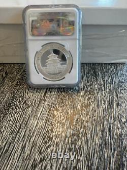 2000 MONNAIE EN ARGENT PANDA 1 oz 10 YUAN RINGE GIVRÉE NBC 69 PIÈCE BELLE