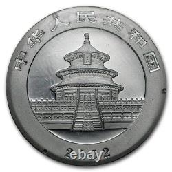 2002 PANDAS DE CHINE 1oz. 999 Ag 10 Yuan ¥10 Pièce de Monnaie en Argent Scellée dans du Pliofilm