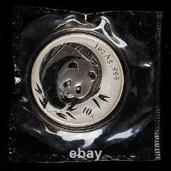 2003 Chine Panda 10 Yuan 1 oz Ag. 999 Pièce en argent Panda