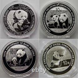 2004-2014 Chine 10 Yuan 4 Grandes Banques (ICBCABCCCBBOC) Pièce en Argent Panda 1oz 4PCS
