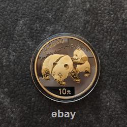 2008 1OZ 10 Yuan Argent Panda Chine Empire Noir 24kt Or Épreuve UNIQUEMENT 1000 #182