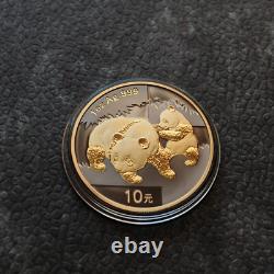2008 1OZ 10 Yuan Argent Panda Chine Empire Noir 24kt Or PROOF SEULEMENT 1000 #148