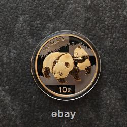2008 1OZ 10 Yuan Argent Panda Chine Empire Noir 24kt Or PROOF SEULEMENT 1000 #182