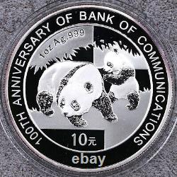 2008 Chine 1oz Silver Panda Banque De Communications