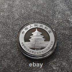 2009 1OZ 10Yuan Argent Panda Chine Empire Noir en Or 24kt NEUF SEULEMENT 500 #56