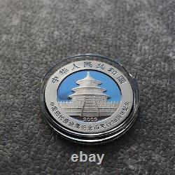 2009 1OZ 10Yuan Argent Panda Chine Empire Noir en Or 24kt NEUF SEULEMENT 500 #56