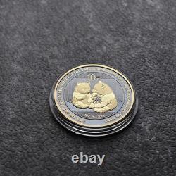 2009 1OZ 10 Yuan Argent Panda Chine Empire Noir 24kt Or PROOF SEULEMENT 1000 #3