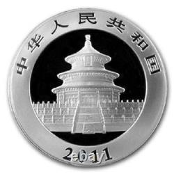 2011 10 Yuan Panda Chinois 0,999 1 oz ARGENT PUR