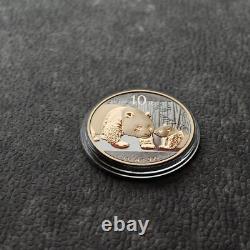 2011 1OZ 10 Yuan Argent Panda Chine Empire Noir 24kt Or ÉPROUVETTE UNIQUEMENT 1000 pièces