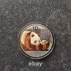 2011 1OZ 10 Yuan Argent Panda Chine Empire Noir 24kt Or PREUVE UNIQUEMENT 1000pc 321