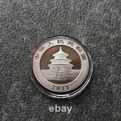 2011 1OZ 10 Yuan Argent Panda Chine Empire Noir 24kt Or PREUVE UNIQUEMENT 1000pc 321