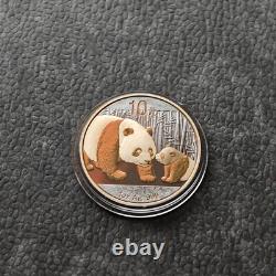2011 1OZ 10 Yuan Argent Panda Chine Empire Noir 24kt Or PROOF SEULEMENT 1000 pièces