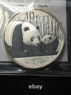 2011 Chine, 10 Yuan. 999ag Panda, Coin Mart Classé PF-67 UHC
