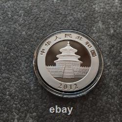 2012 1OZ 10Yuan Argent Panda Chine Empire Noir Or 24kt PROOF UNIQUEMENT 1000 pièces