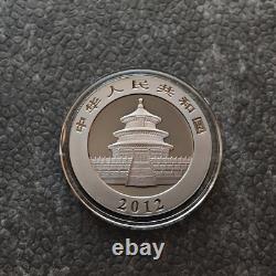2012 1OZ 10Yuan Argent Panda Chine Empire Noir Or 24kt PROOF UNIQUEMENT 1000 pièces
