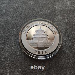 2012 1OZ 10Yuan Argent Panda Chine Empire Noir Or 24kt PROOF UNIQUEMENT 1000 pièces