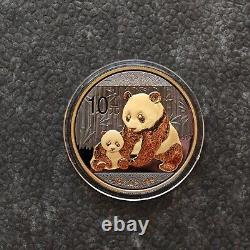 2012 1OZ 10Yuan Panda Argent Chine Empire Noir Or 24kt NEUF UNIQUEMENT 1000 pièces