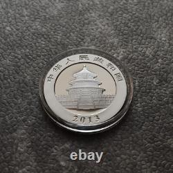 2013 1 OZ Argent Panda Chine 24 kt Or Empire Noir Rhodium PREUVE SEULEMENT 1000 #242