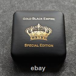 2013 1 OZ Argent Panda Chine 24kt Or Empire Noir Rhodium PROOF UNIQUEMENT 1000 #264