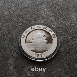 2013 1 OZ Argent Panda Chine 24kt Or Empire Noir Rhodium PROOF UNIQUEMENT 1000 #264