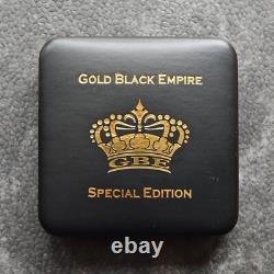 2013 1 OZ Argent Panda Chine 24kt Or Empire Noir Rhodium PROOF UNIQUEMENT 1000 #264