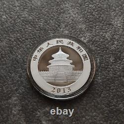 2013 1 OZ Panda Argent Chine 24kt Or Empire Noir Rhodium NOUVEAU SEULEMENT 1000 #205