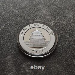 2013 1 OZ Panda Argent Chine 24kt Or Empire Noir Rhodium PREUVE SEULEMENT 1000 #252