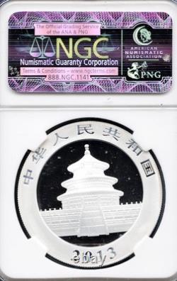 2013 Panda d’argent de Chine MS 70 NGC n° 3693218-257 + bonus