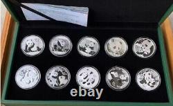 2015-2024 Chine 10 YUAN Panda Pièces d'argent 30g(1oz) 10PCS Avec boîte Pièce Panda