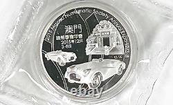 2015 Chine Macao Money Fair Show Panda 2 Oz Médaille D'argent Numismatic Society Expo