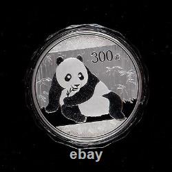 2015 Chine Panda 300 Yuan 1000g (1 KG) Ag. 999 Panda Pièce d'argent Coa & Boîte