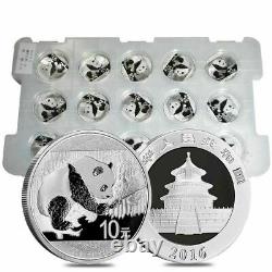 2016 CHINE 10 YUAN PANDA PIÈCE D'ARGENT Emballage d'Origine de 15 Pièces