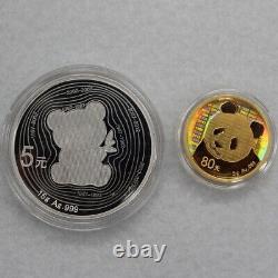 2017 Chine Gold+silver Coin Le 35e Anniversaire De La Chine Panda Gold Coin