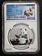 2017 Panda Argent Chine 30 G 10 Yuans Ngc Ms70 &Eacute;dition Sp&eacute;ciale Du 30e Anniversaire