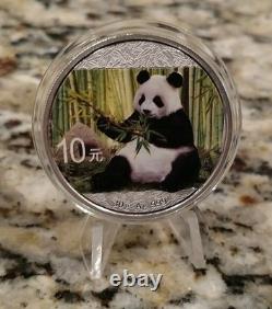 2017 Panda de Chine, pièce en argent pur colorisée de 30 grammes ! Collectionnez la série