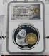2018 Chine Ana Money Fair. M&eacute;daille Panda Dor&eacute;e En Argent 999 De 1 Oz Ngc Pf70 Ultra Cameo