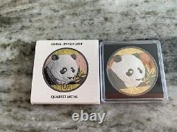 2018 Chine Argent Panda Quartet Métal