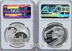 2018 Dragon Phoenix NGC Gradé Gem Proof & 2014 Panda Argent PF 70 Ultra Cameo