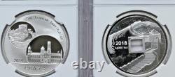 2018 Dragon Phoenix NGC Gradé Gem Proof & 2014 Panda Argent PF 70 Ultra Cameo