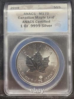 2019MS70 Panda de Chine, Aigle Américain et Feuille d'érable canadienne, ensemble de 3 pièces avec boîte