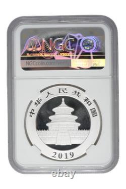 2019 0,9636 oz Panda chinois en argent NGC MS 70